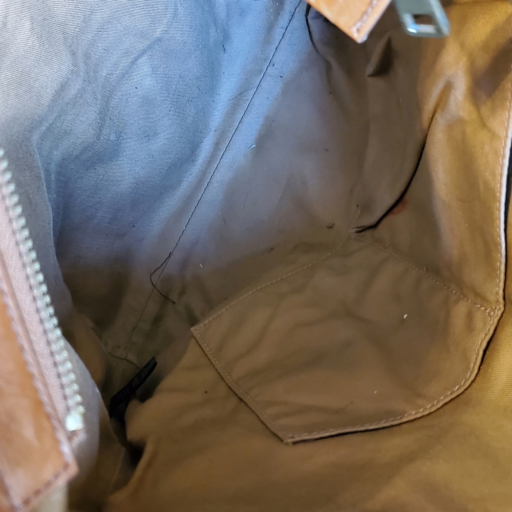 Fossil Brown and Cream Striped Shoulder Bag - Picture 10 of 10